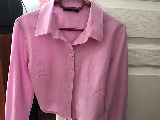 xs Beden trendyol crop gömlek