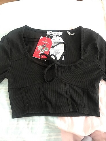 koton kısa crop bluz