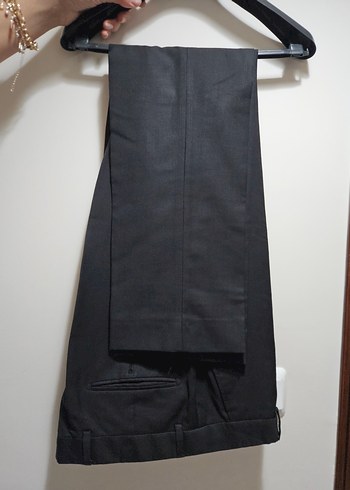 Düğmeli Siyah Erkek Ofis Takım Elbise - Görsel 3