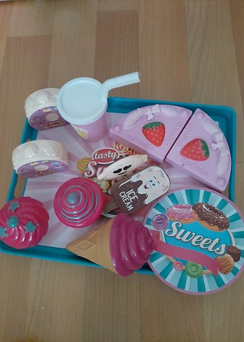 Pastel Pembe Tatlı pasta Seti - Görsel 2