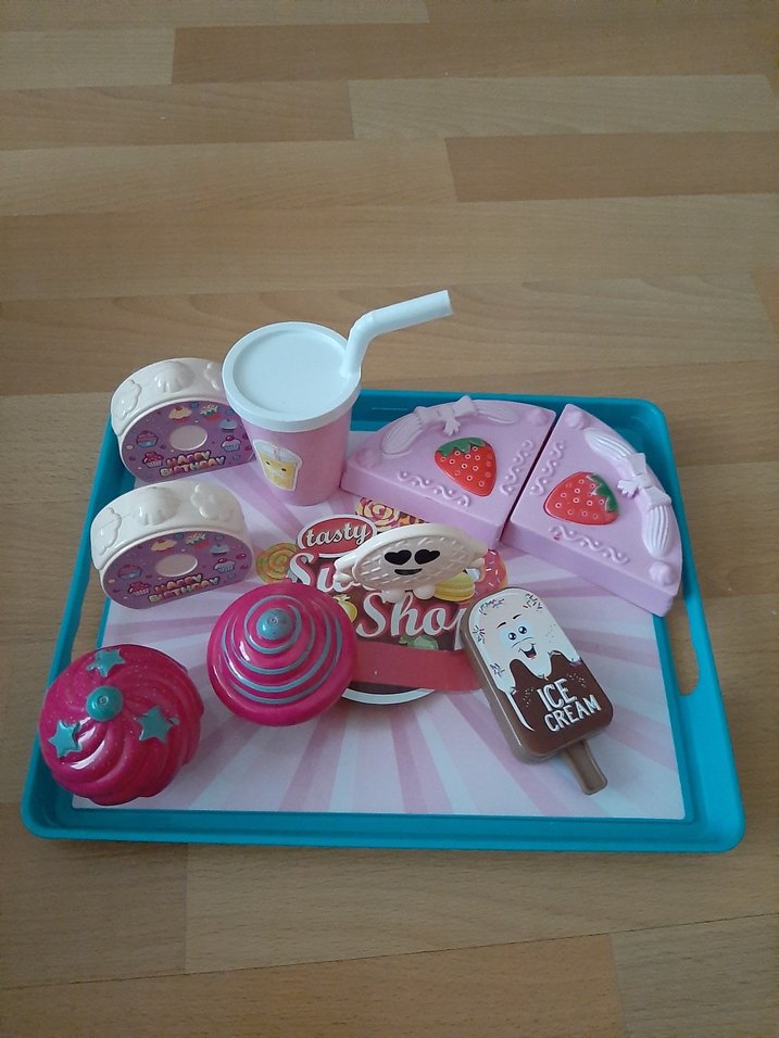 Pastel Pembe Tatlı pasta Seti - Görsel 5