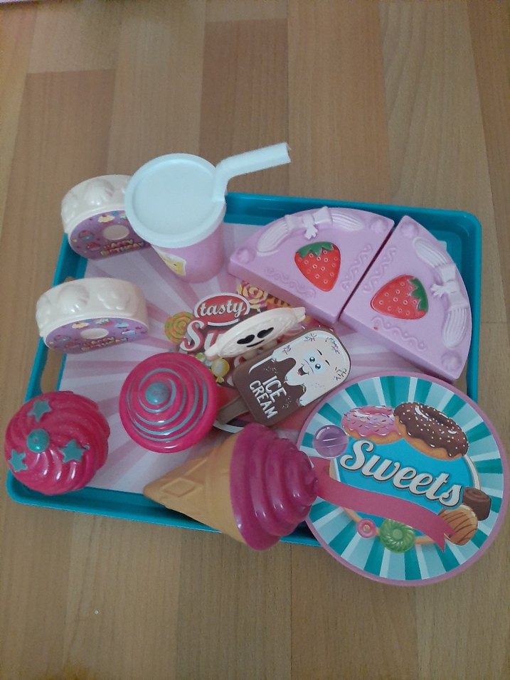 Pastel Pembe Tatlı pasta Seti - Görsel 2