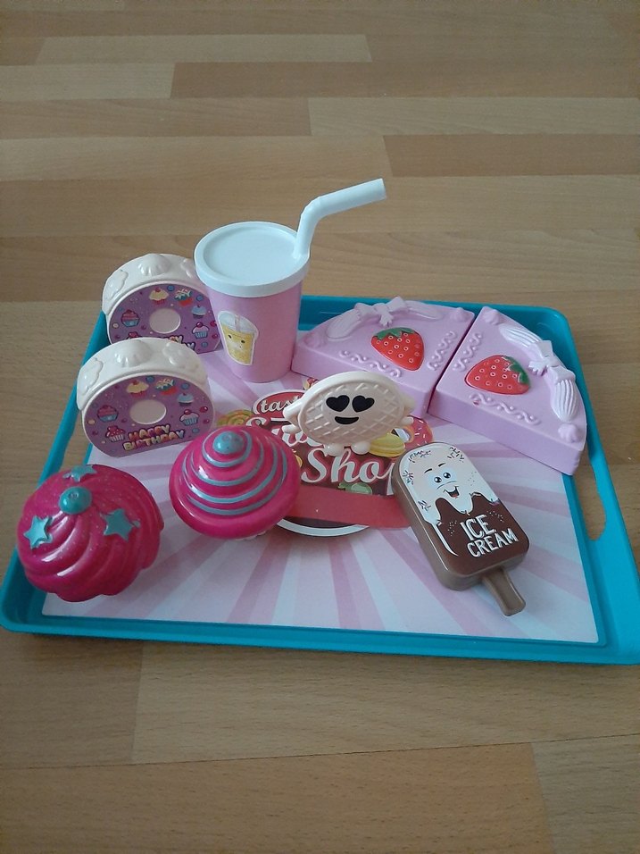 Pastel Pembe Tatlı pasta Seti - Görsel 4