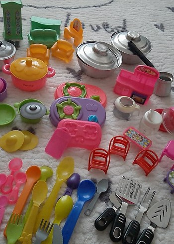 Renkli Plastik Oyuncak Mutfak Seti - Görsel 4