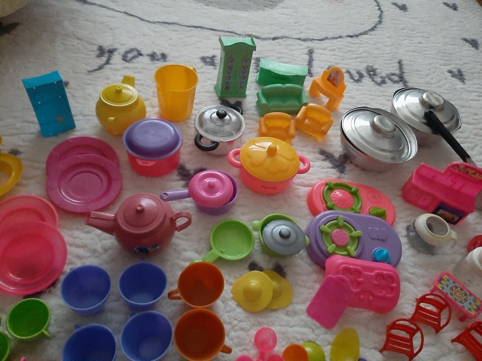 Renkli Plastik Oyuncak Mutfak Seti - Görsel 5