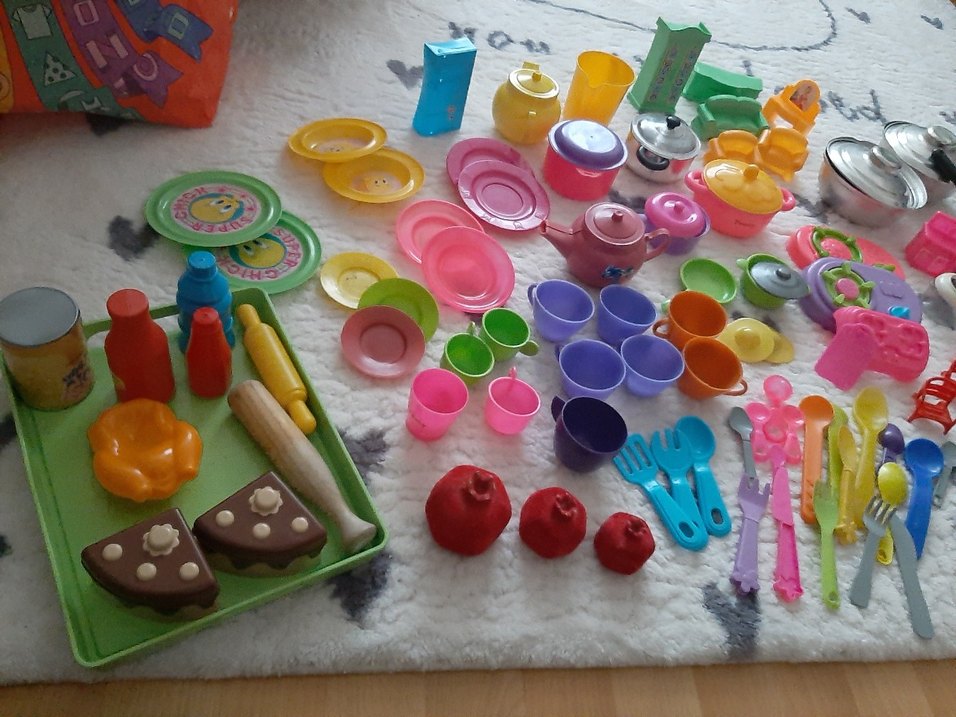 Renkli Plastik Oyuncak Mutfak Seti - Görsel 2