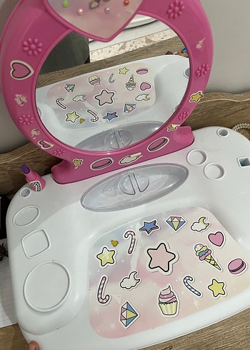 Pastel Pembe Çocuk Makyaj Masası - Görsel 2