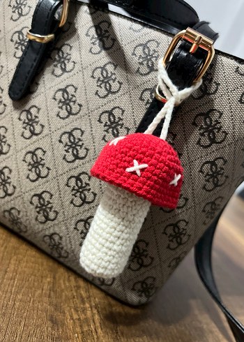 Renkli Örgü Mantar Anahtarlık - Görsel 2