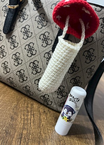 Renkli Örgü Mantar Anahtarlık - Görsel 5