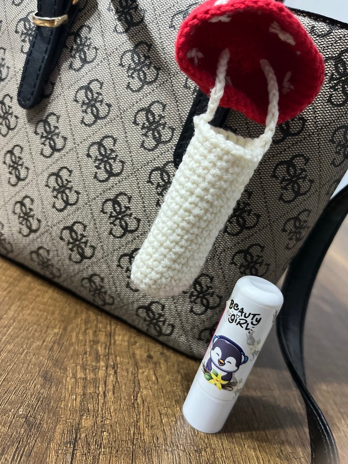 Renkli Örgü Mantar Anahtarlık - Görsel 5