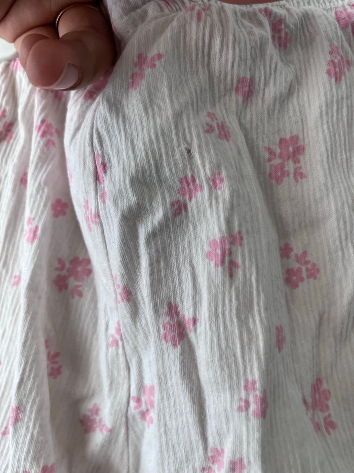 Kız Çocuk Keten Düğmeli şort tişört takım - Görsel 5