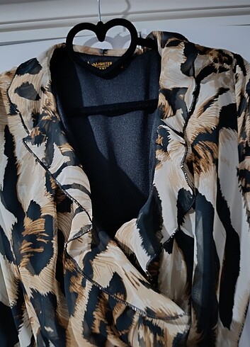 Leopar desenli elbise - Görsel 5