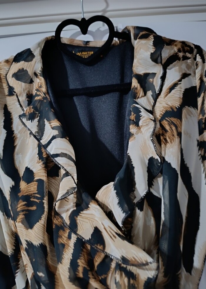 Leopar desenli elbise  - Görsel 5