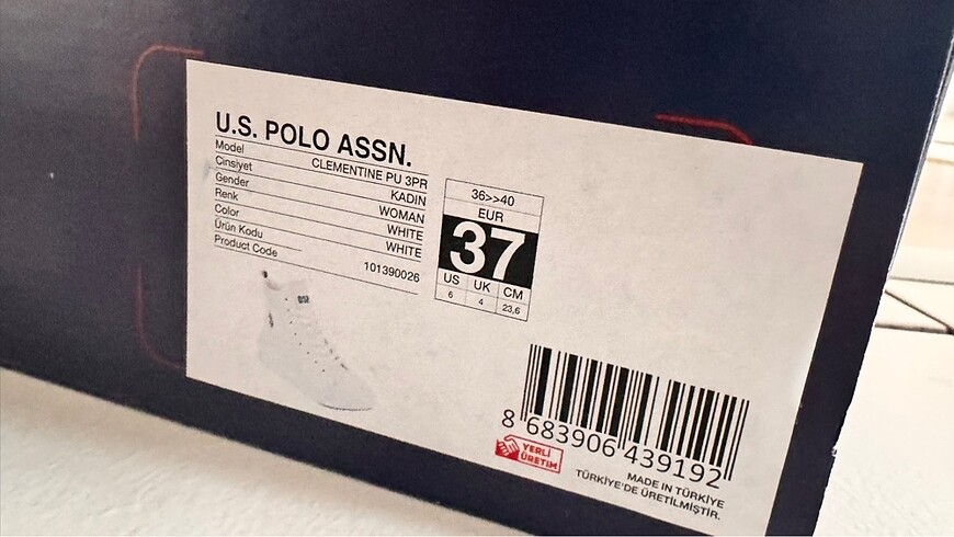 U.S Polo Assn. Yeni uspa kız bot beyaz