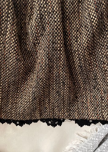 Keten Kumaş Volanlı Midi Kadın Etek - Görsel 3