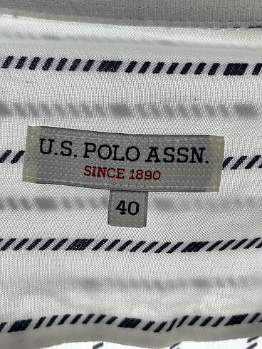 40 Beden beyaz Renk U.S Polo Assn. Gömlek %70 İndirimli.