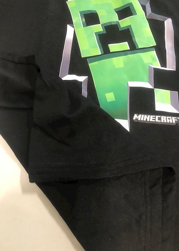 Diğer Minecraft Baskılı Siyah Erkek Tişört