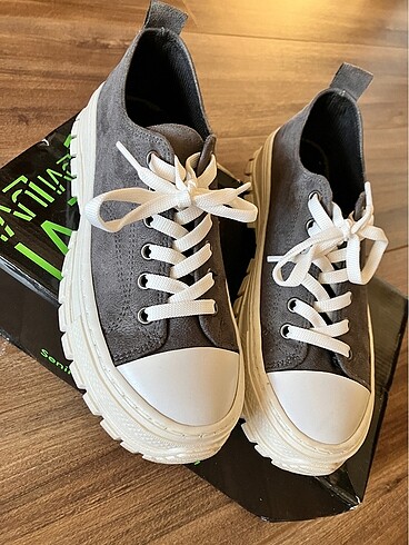 Luvishoes converse tip gri spor ayakkabı