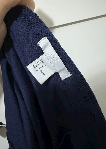 H&M Lacivert dantel etek