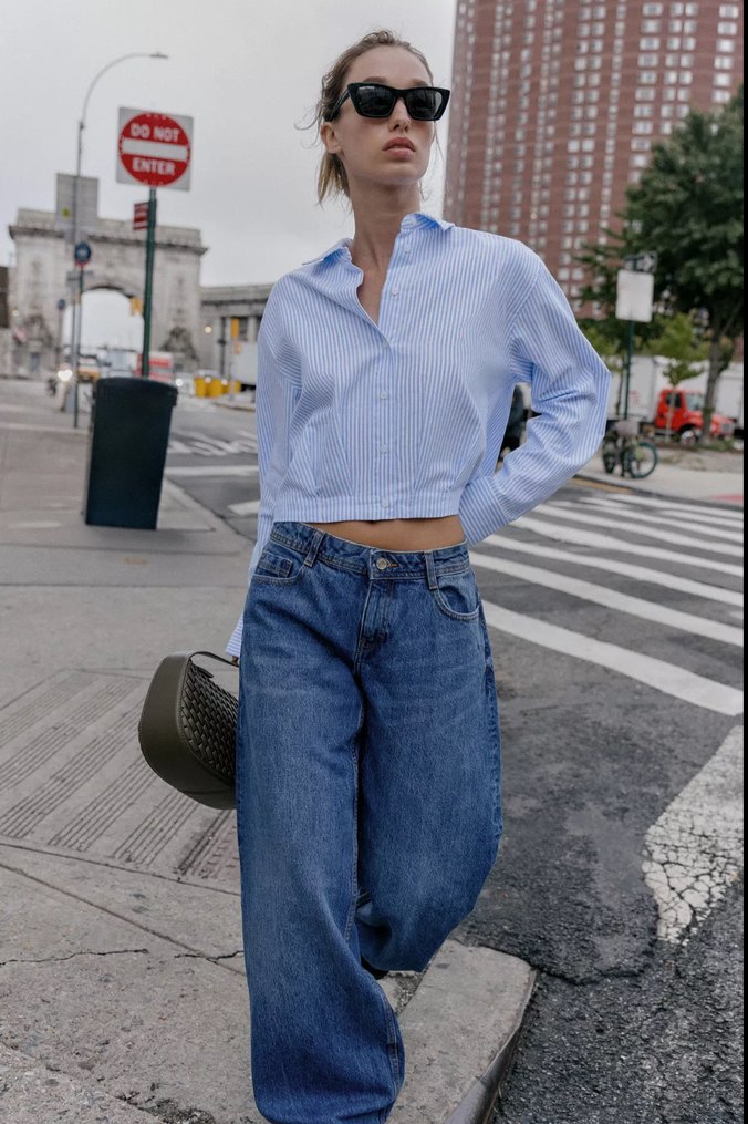 Zara mavi Gömlek - Görsel 2