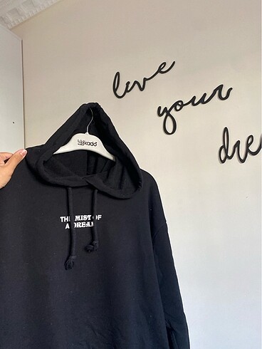 Kapşonlu siyah sweat