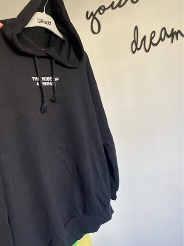 LC Waikiki Kapşonlu siyah sweat