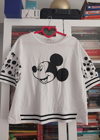 orjinal disney Renkli Baskılı Beyaz Kadın Tişört
