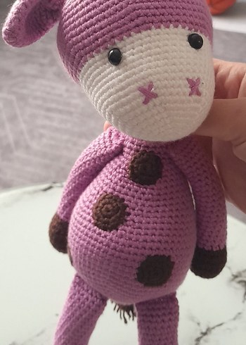 Pembe Renkli Örgü Peluş Oyuncak