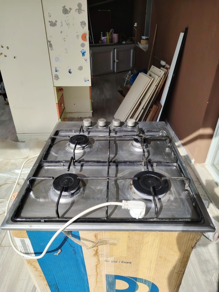 Gri 4 Gözlü Gazlı Ocak - Görsel 2