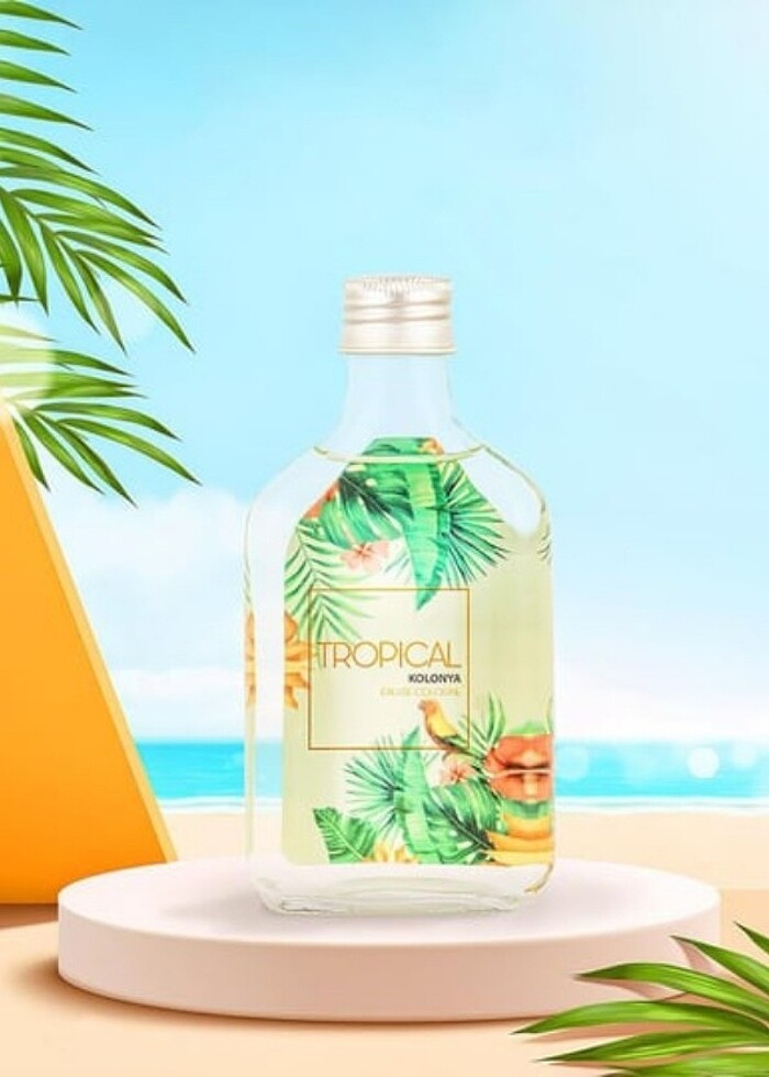 Venilia Tropical Kolonya Eau De Cologne Cam Şişe 200 ML - Görsel 3