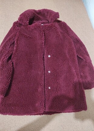Defacto Bordo Peluş Mont
