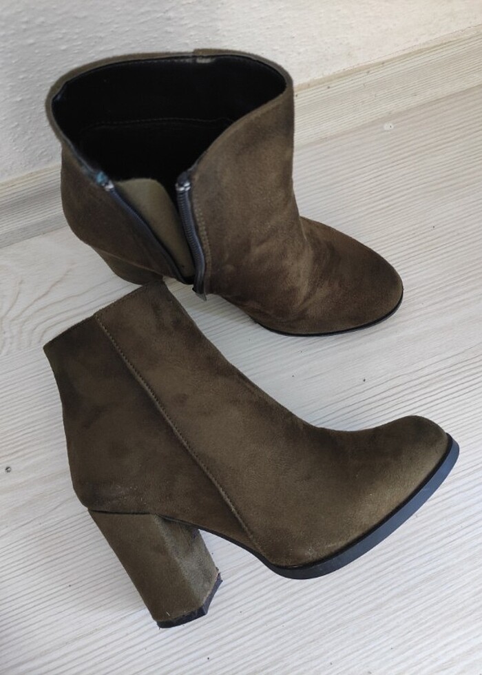 Topuklu süet bot - Görsel 4