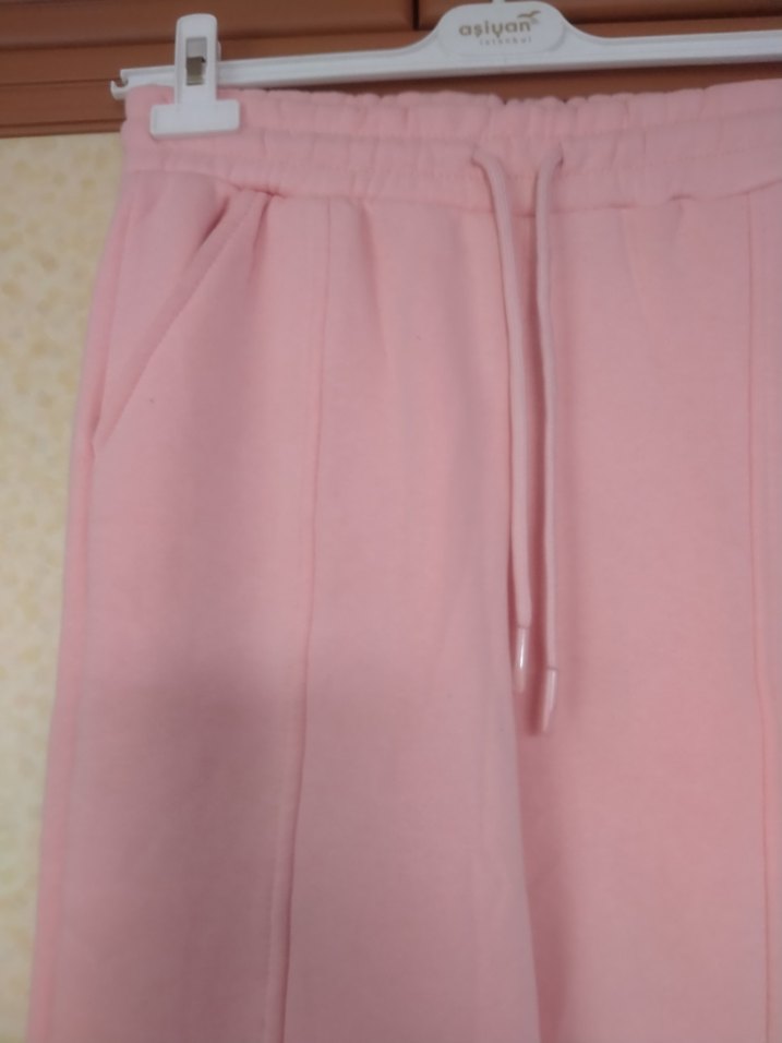 Pembe Rahat Kesim Kadın Eşofman Altı - Görsel 3