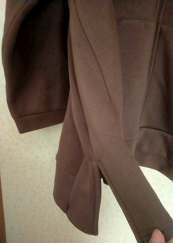 Kahverengi Fermuarlı Hamile Midi Kaban - Görsel 3