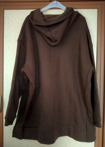 Kahverengi Fermuarlı Hamile Midi Kaban - Görsel 5