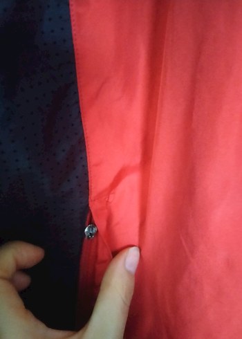 Kırmızı Siyah Fermuarlı Spor Ceket - Görsel 4