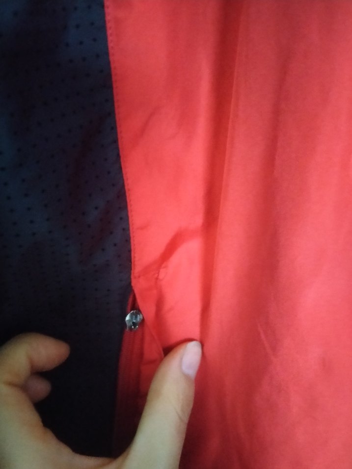 Kırmızı Siyah Fermuarlı Spor Ceket - Görsel 4