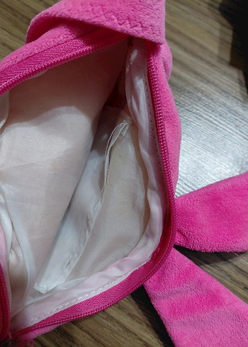 Pembe Tavşan Desenli Fermuarlı Kız Çanta - Görsel 4