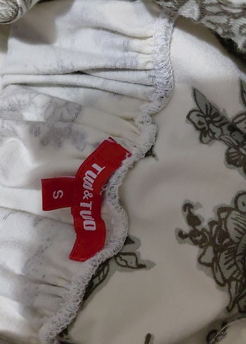 Nakışlı Gri Fırfırlı Midi Etek - Görsel 5