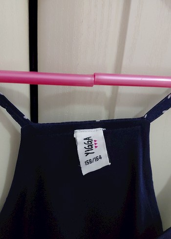 Lacivert Puantiyeli Midi Elbise - Görsel 2