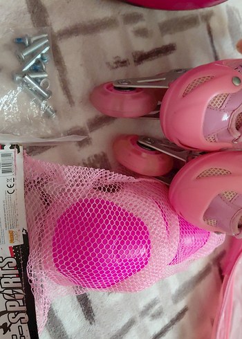 Pembe Biker Kız Çocuk Kaykay Seti - Görsel 4