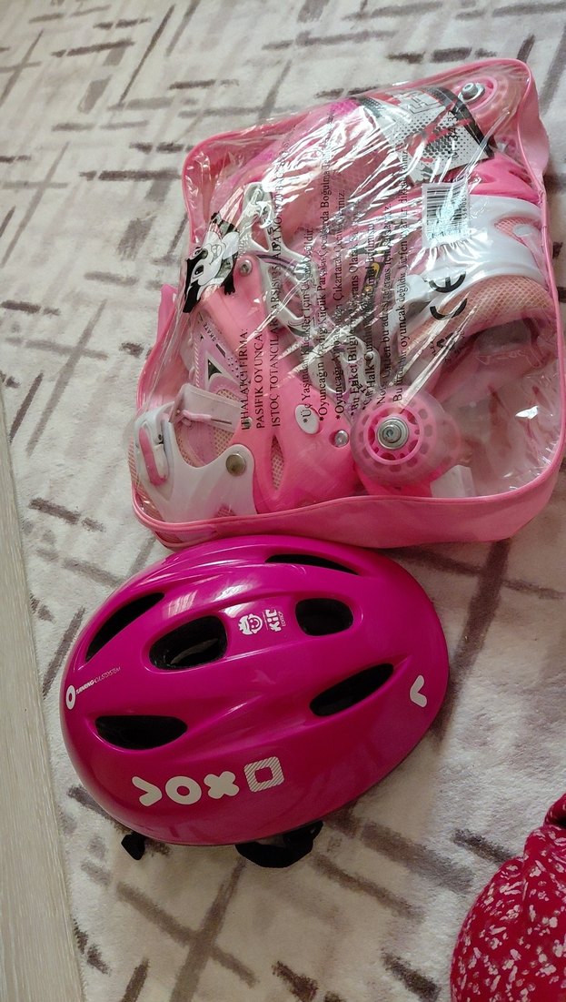 Pembe Biker Kız Çocuk Kaykay Seti - Görsel 2