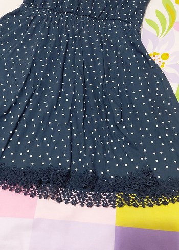 lacicert Puantiyeli Midi Elbise - Görsel 3