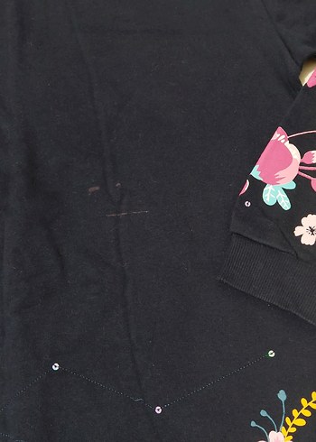 Çiçek Desenli Kız Uzun Kollu Bohem Tunik - Görsel 4