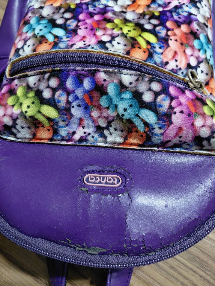 Renkli Bağcıklı Mor cocuk Sırt Çantası - Görsel 4