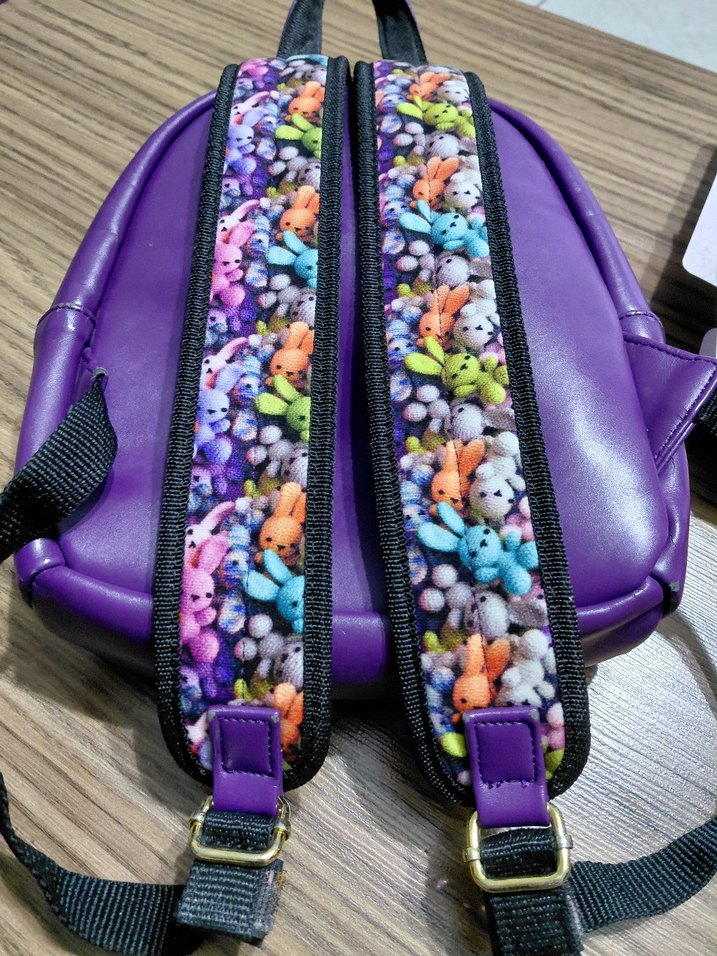 Renkli Bağcıklı Mor cocuk Sırt Çantası - Görsel 2