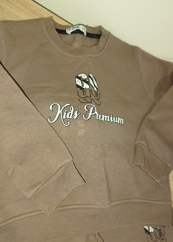 unisex Çocuk Kahverengi  takım - Görsel 2