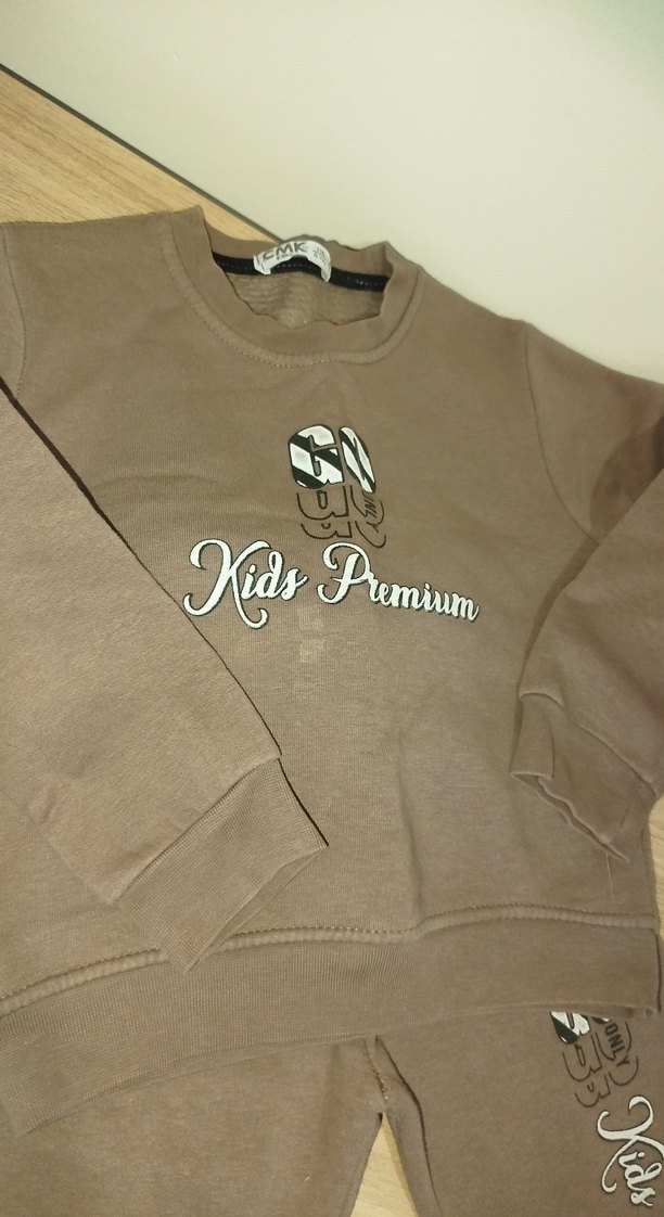 unisex Çocuk Kahverengi  takım - Görsel 2