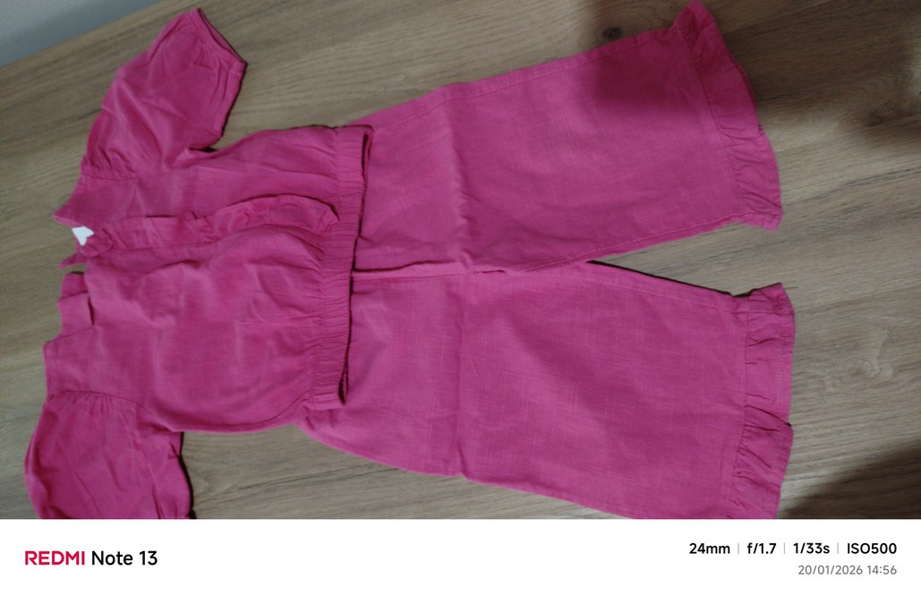 Pilise Detaylı Pembe kız cocuk takım - Görsel 2