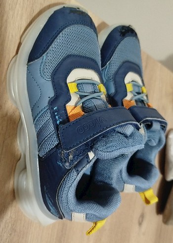 Erkek Çocuk Mavi Gri Cırtlı Spor Ayakkabı - Görsel 3